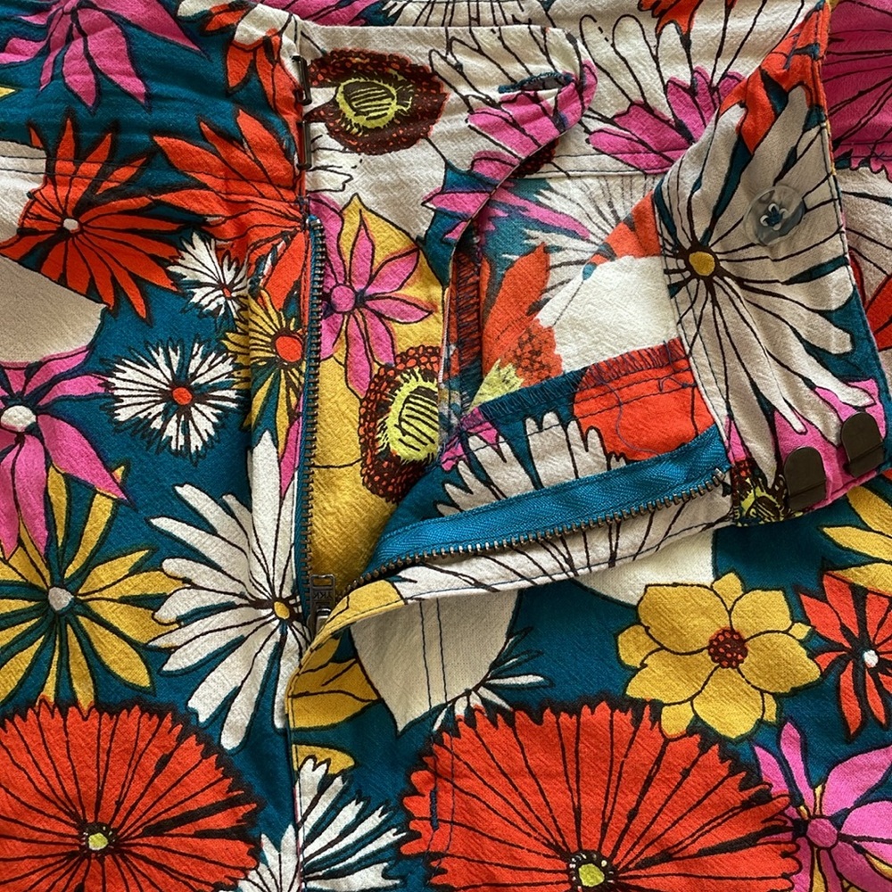 Free People Tessa Tapered Trouser- retro floral size 8 - Picture 8 of 9